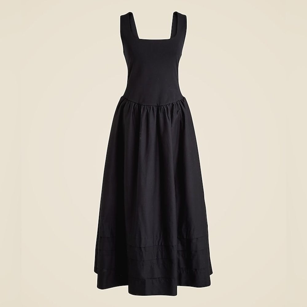 J Crew Drop Waist Mixy Dress Size XS in Black NWT - Picture 5 of 8